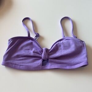 art class Lilac Knot-Front Kids Swim Bra